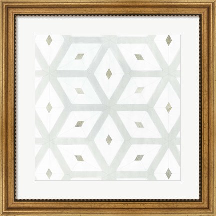 Framed Seaglass Tiles II Print