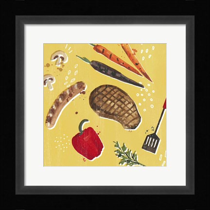 Framed Throw it on the Grill IV Print