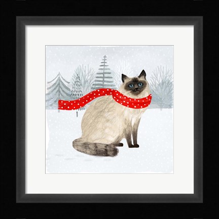 Framed Christmas Cats &amp; Dogs III Print