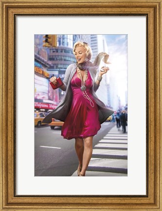 Framed Marilyn in the City Print