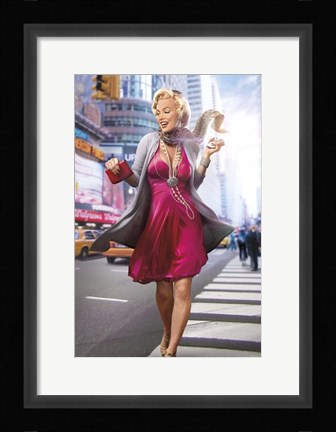 Framed Marilyn in the City Print