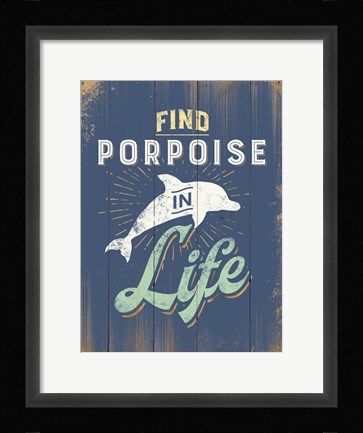 Framed Punny Coastal I Print