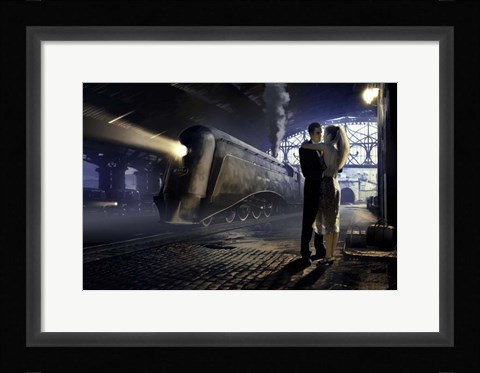 Framed Train Depot Print