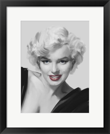 Framed Look Red Lips Print