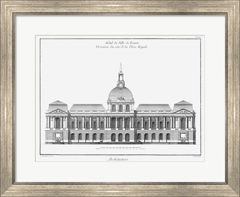 Framed Architectural Elevation III Print
