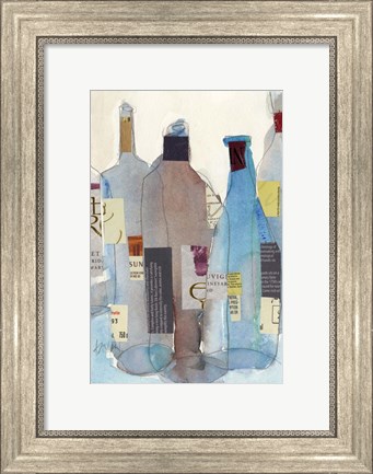 Framed Wine Bottles I Print