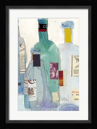 Framed Wine Bottles II Print