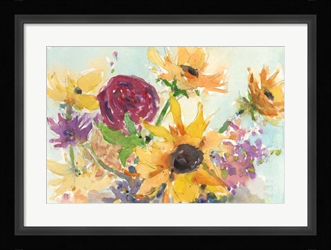 Framed Bright Wild Flowers II Print