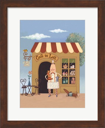Framed Cafe Chef II Print