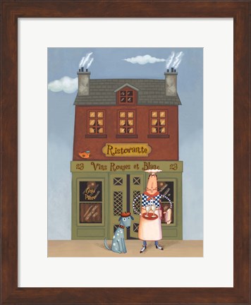 Framed Cafe Chef IV Print