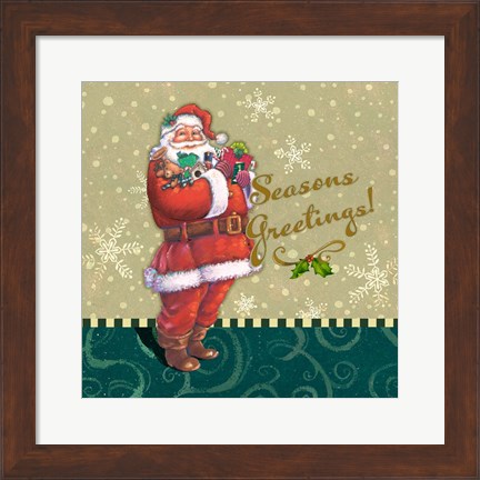 Framed Classic Santa I Print