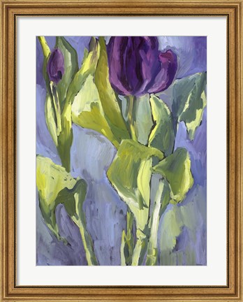 Framed Violet Spring Flowers II Print