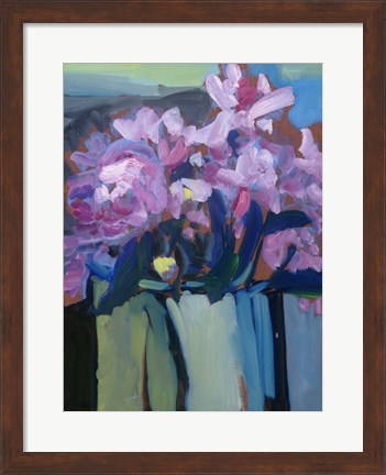 Framed Violet Spring Flowers III Print