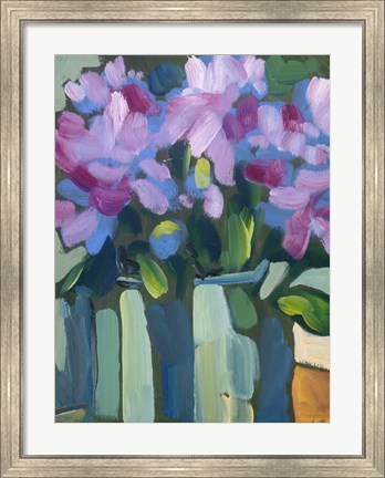 Framed Violet Spring Flowers V Print