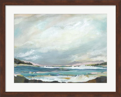 Framed Seaside View III Print