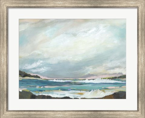 Framed Seaside View III Print