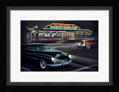 Framed Diners and Cars II Print