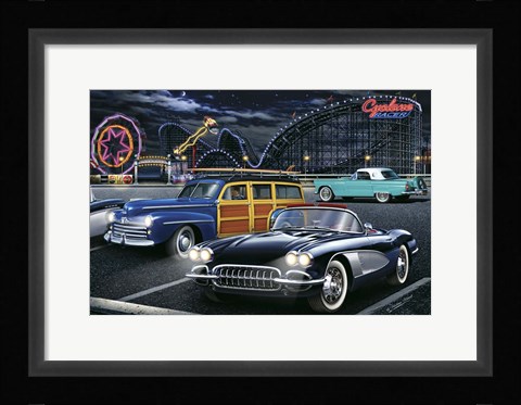 Framed Diners and Cars III Print