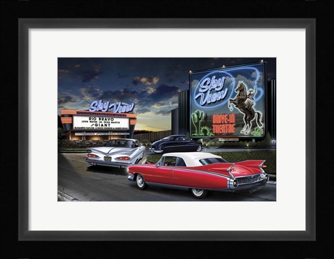 Framed Diners and Cars IV Print