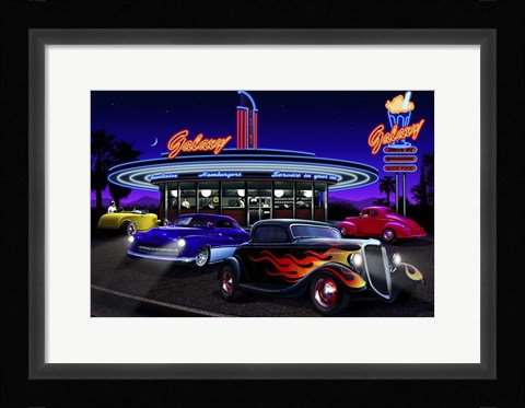 Framed Diners and Cars VII Print
