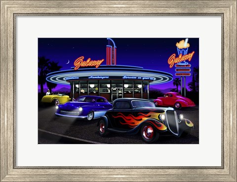 Framed Diners and Cars VII Print