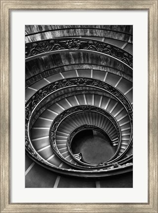 Framed Rome Staircase Black/White Print