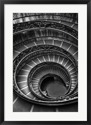 Framed Rome Staircase Black/White Print
