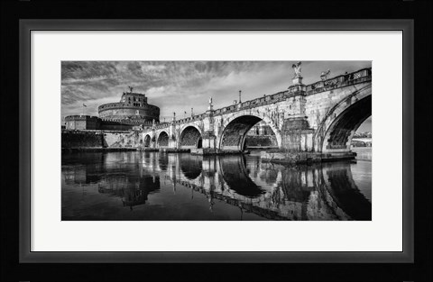 Framed St Angelo Rome Black/White Print