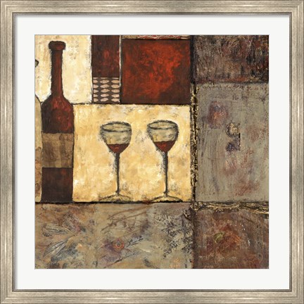 Framed Wine for Two II Print