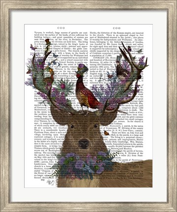 Framed Deer Birdkeeper, Scottish Print