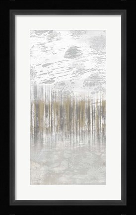Framed Neutral Staggered Lines I Print