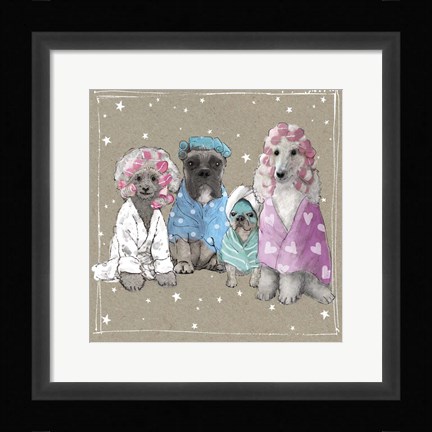 Framed Fancypants Wacky Dogs I Print