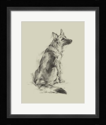 Framed Puppy Dog Eyes V Print