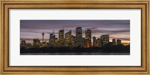Framed Sydney Skyline Print