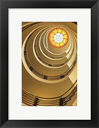 Framed Yellow Staircase 2 Print