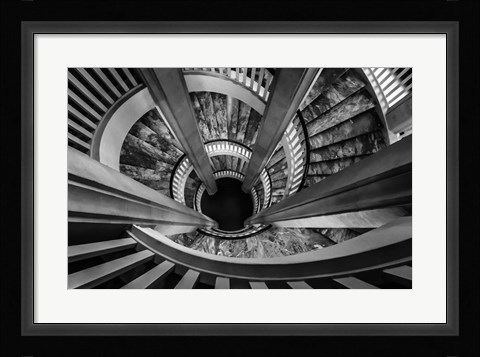 Framed Royal Staircase 2 Black/White Print