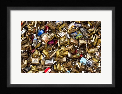Framed Love Locks 2 Black/White Print