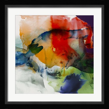 Framed Vibrant Terrain I Print