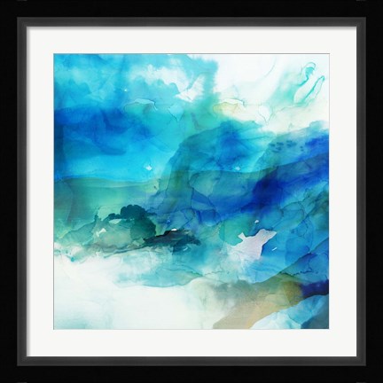 Framed Ephemeral Blue I Print