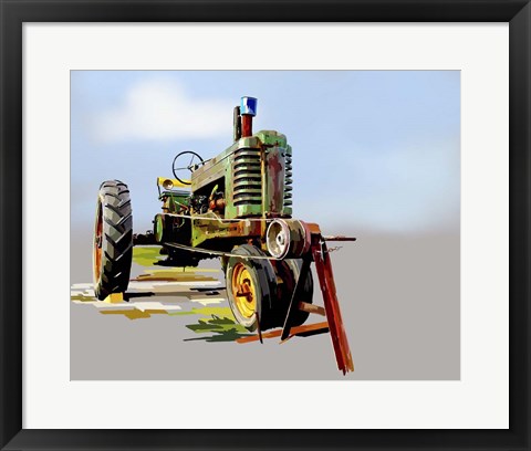 Framed Vintage Tractor V Print