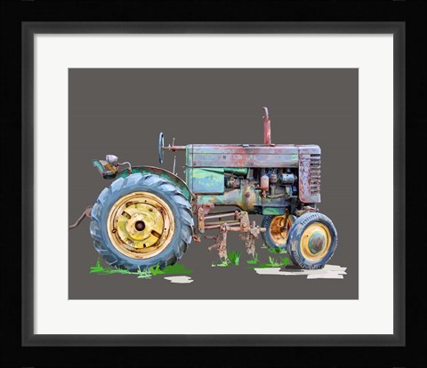 Framed Vintage Tractor VIII Print