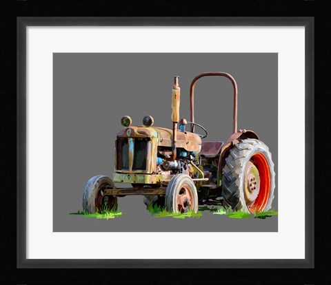Framed Vintage Tractor X Print