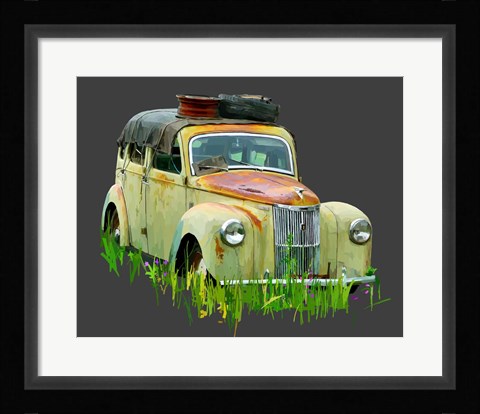 Framed Rusty Car III Print