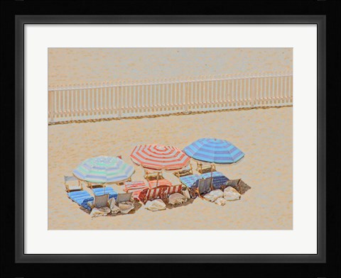 Framed Umbrellas III Print