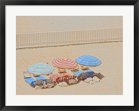 Framed Umbrellas III Print