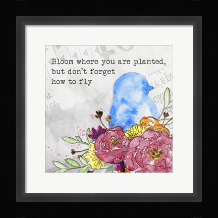 Framed Bloom &amp; Fly II Print