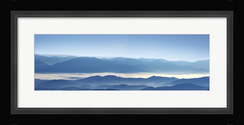 Framed Misty Mountains XII Print