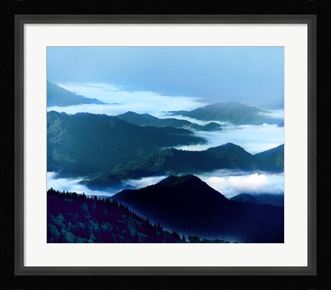 Framed Misty Mountains XIV Print