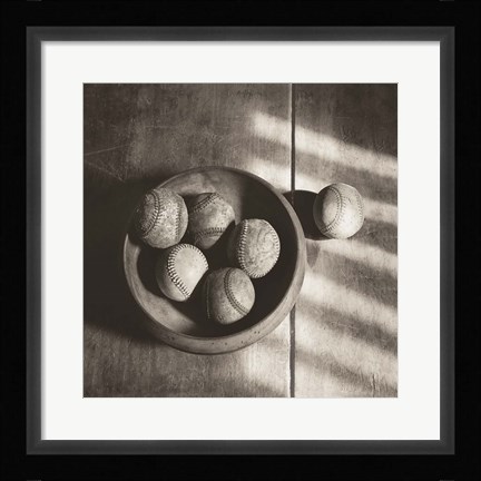 Framed Baseball Nostalgia II Print