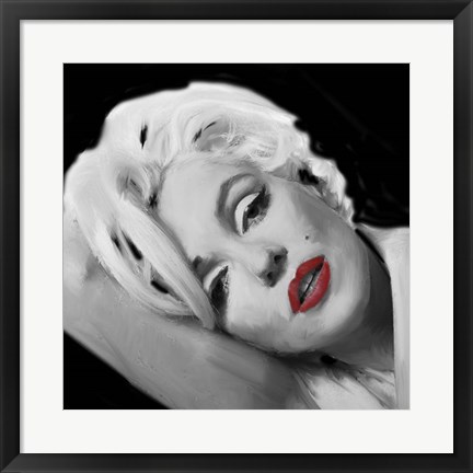 Framed Marilyn&#39;s Lips Print